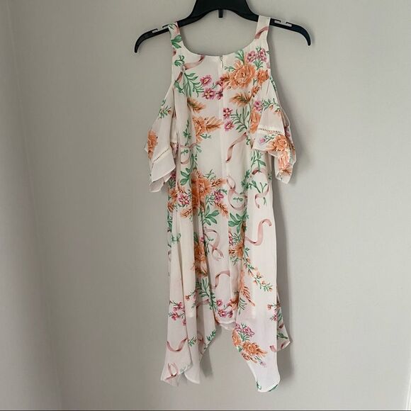 Disney Beauty and The Beast Floral Cold Shoulder Dress - Picture 6 of 7